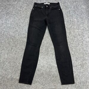 Ayr Jeans Womens 28 Black The Chiller Mid Rise Skinny Stretch Denim Eclipse